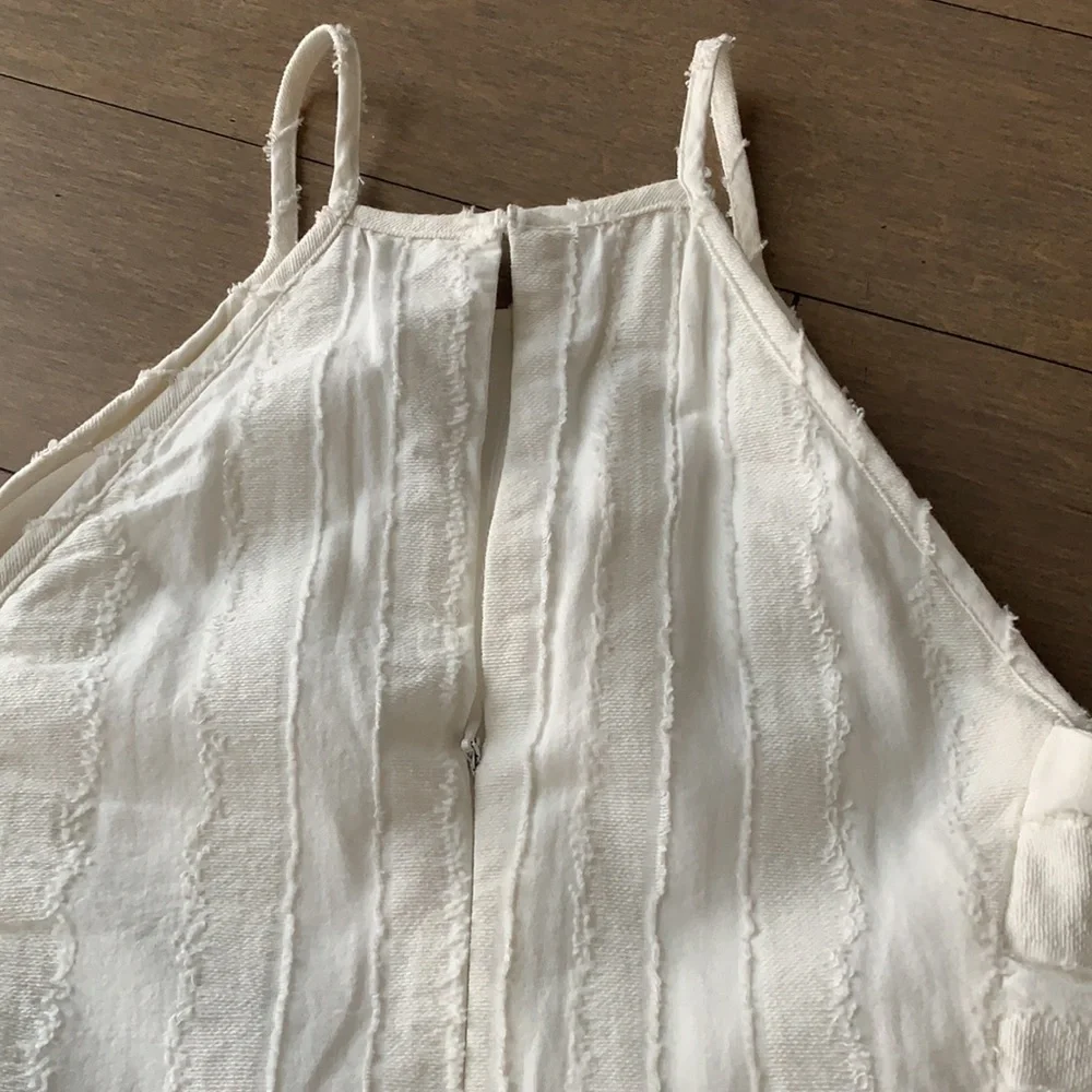 Anthropologie Theo Textured Romper XS White Like New Worn 2 Times - Picture 6 of 7